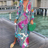 Women Boho Print Loose Beach Dress -Great for a walk on the beach!